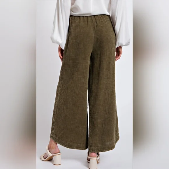 EASEL Super Comfy Washed Cotton Gauze Pants #454-459 - Picture 6 of 12